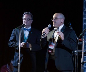 Chamber Board President, Mike Palamone and Chamber President, Todd Murphy, addressing the crowd at the 2016 Annual Gala