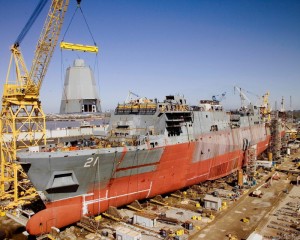 This Navy vessel is one of the last ships to be built by Huntington-Ingalls at Avondale. The company is set to completely shut down its operations in 2013.